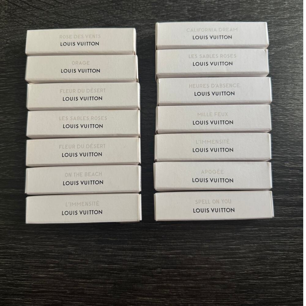 Lot‎ of 14 EMPTY Louis Vuitton Fragrance Cologne Perfume Sample Boxes